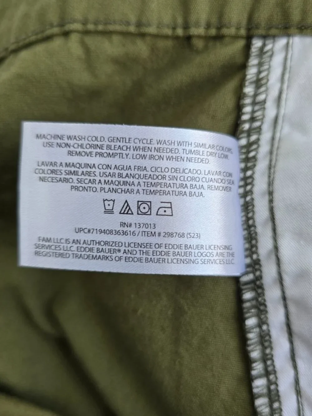 Eddie Bauer Men's Classic Fit Canvas Utility Shorts TWO pairs 42 Blue and Green